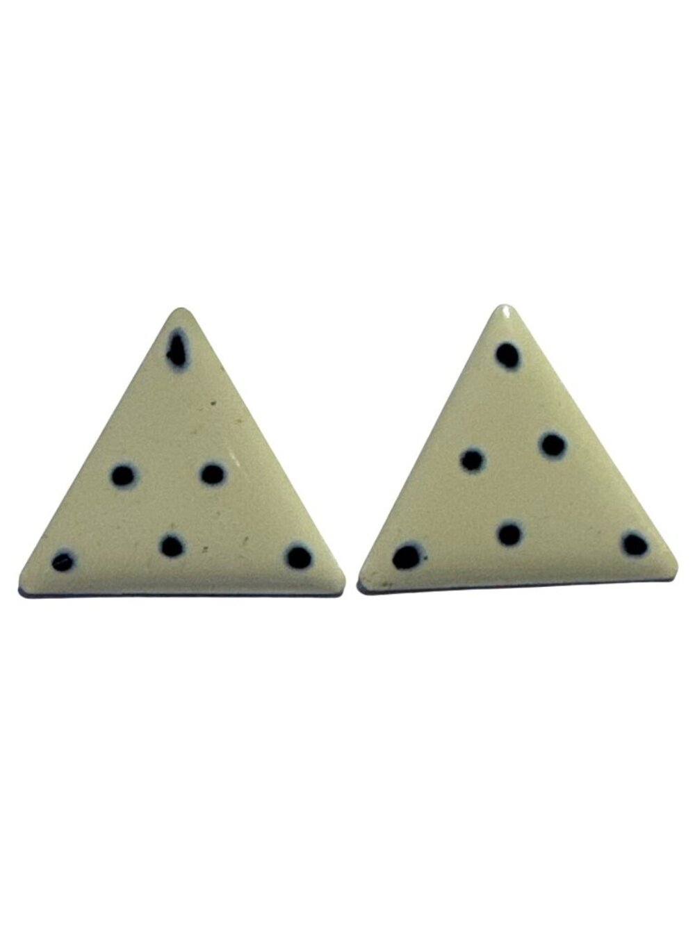 Polka Dot Triangle Stud Earrings Modern Minimalist Lightweight Retro